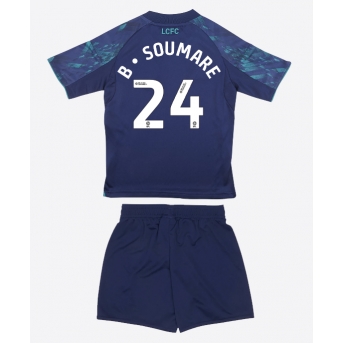 Billige Fotballdrakt Leicester City Boubakary Soumare #24 Replika Bortedraktsett Barn 2025-26 Kortermet (med bukser)